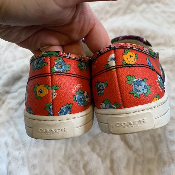 COACH Parkside Tea Rose Floral Slip-On Size 9 - Picture 9 of 12